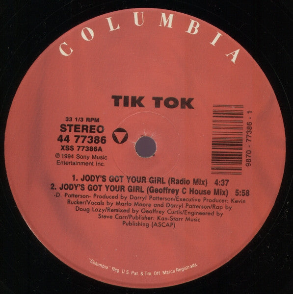 Tik Tok : Jody's Got Your Girl (12")