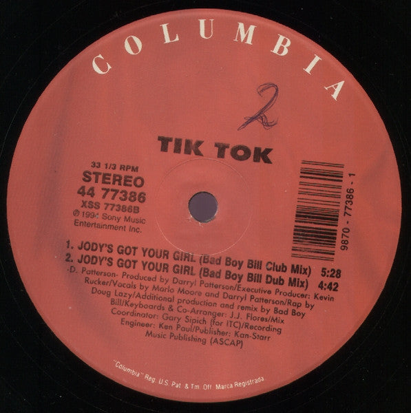 Tik Tok : Jody's Got Your Girl (12")