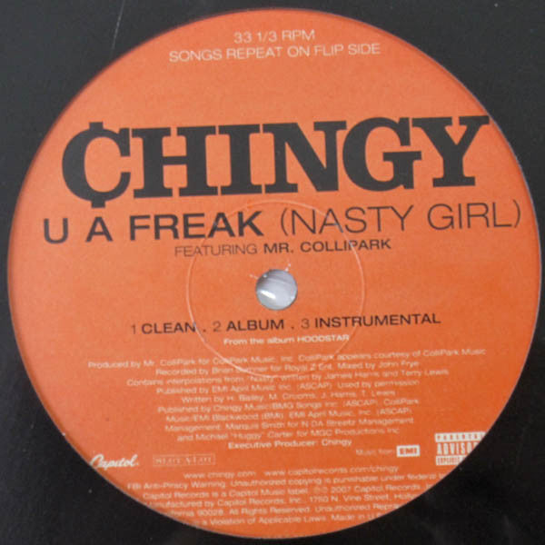 Chingy : U A Freak (Nasty Girl) (12")