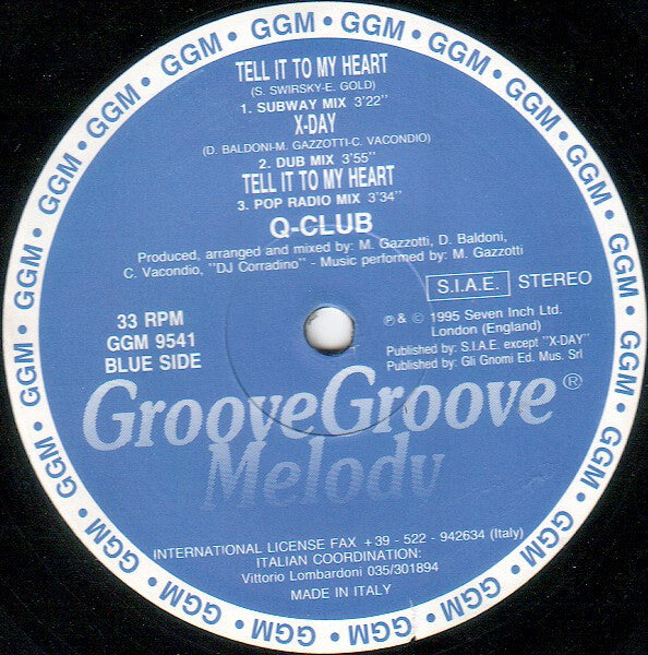 Q-Club : Tell It To My Heart (12")