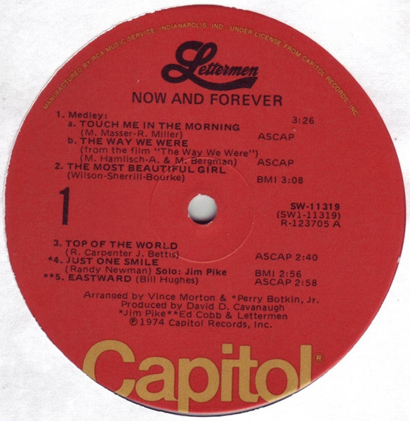 The Lettermen : Now And Forever (LP, Album, Club)