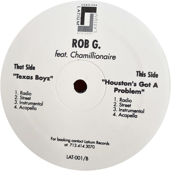 Rob G. : Texas Boyz / Houston's Got A Problem (12", Single, Promo)