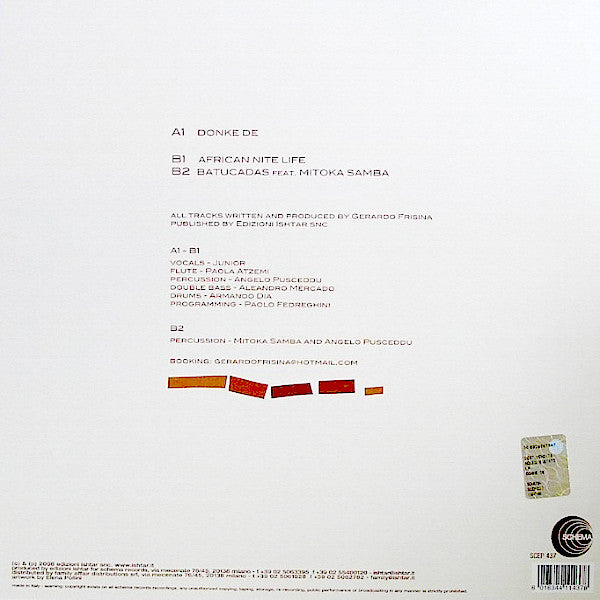 Gerardo Frisina : Donke De Batucadas (12")