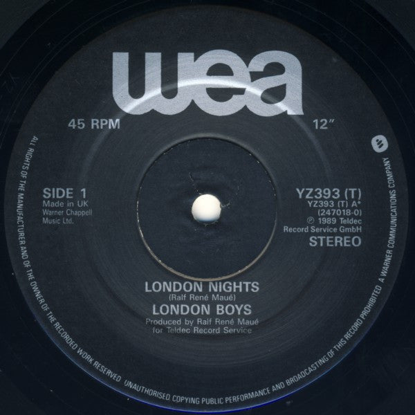 London Boys : London Nights (12", Maxi)