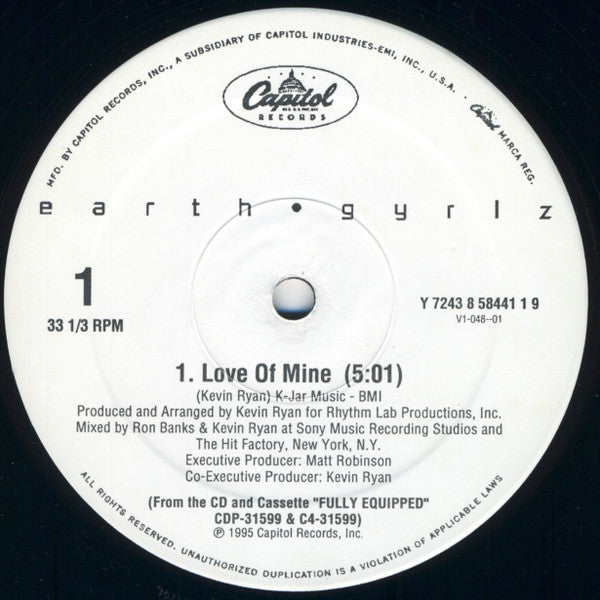 Earth Gyrlz : Love Of Mine (12", Single)
