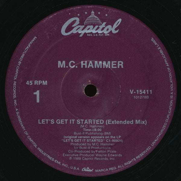MC Hammer : Let's Get It Started (12")