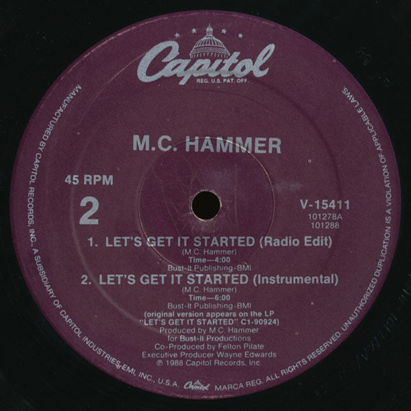 MC Hammer : Let's Get It Started (12")