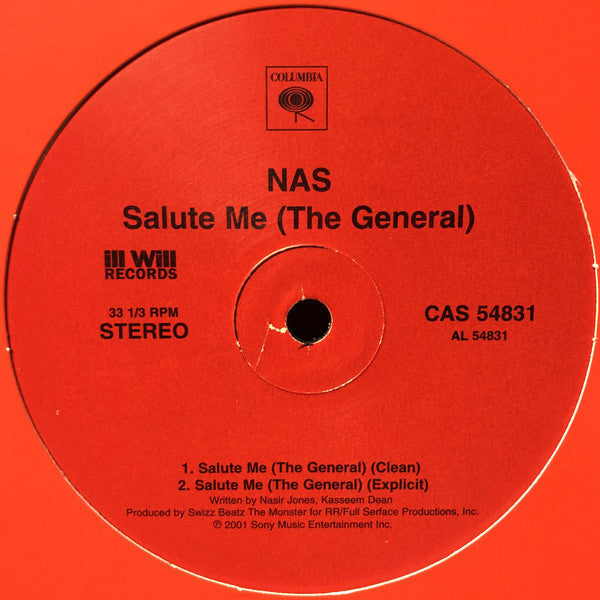 Nas : Salute Me (The General) (12", Single)