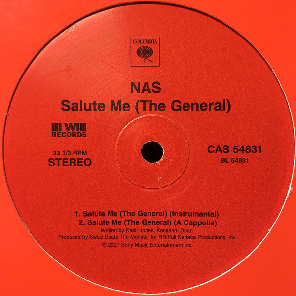 Nas : Salute Me (The General) (12", Single)