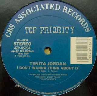 Tenita Jordan : I Don't Wanna Think About It (12")