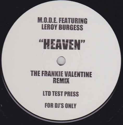 M.O.D.E. (2) Featuring Leroy Burgess : Heaven (12", S/Sided, Ltd, Promo, TP)
