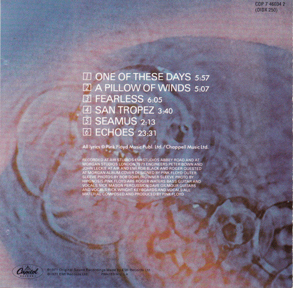 Pink Floyd : Meddle (CD, Album, RE)