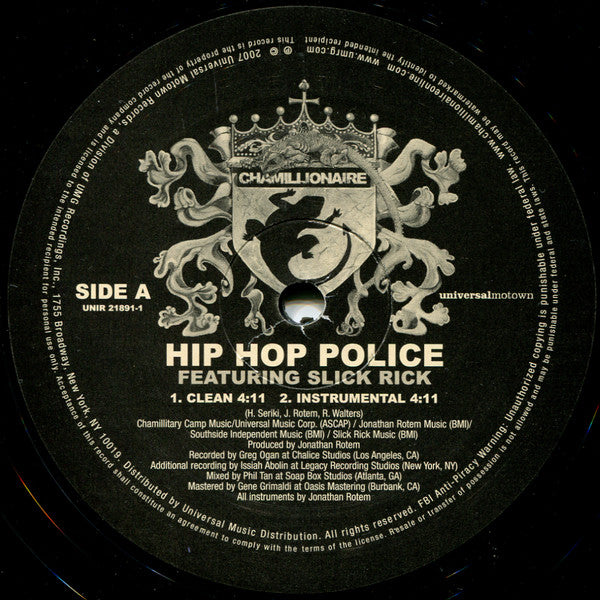 Chamillionaire : Hip Hop Police (12")