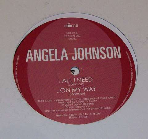 Angela Johnson : All I Need (12")
