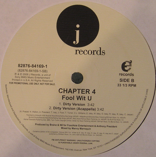 Chapter 4 (2) : Fool Wit U (12", Promo)