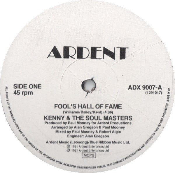 Kenny & The Soul Masters : Fool's Hall Of Fame (12")