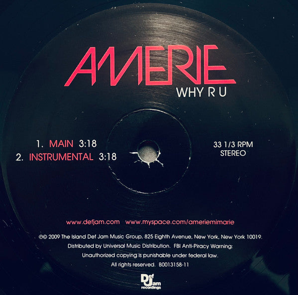 Amerie : Why R U (12", Single)