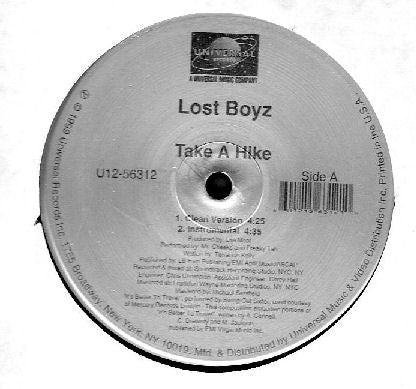 Lost Boyz : Take A Hike (12", Single)