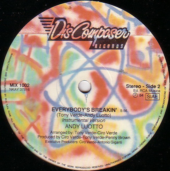 Andy Luotto : Everybody's Breakin' (12")
