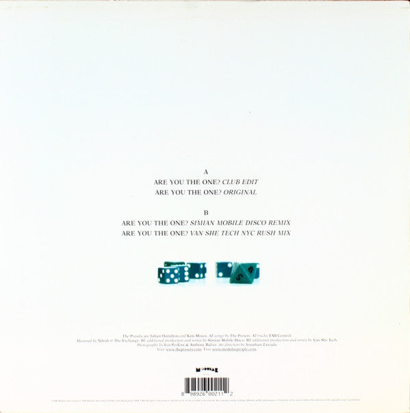 The Presets (2) : Are You The One? (12")