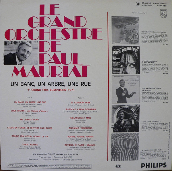 Le Grand Orchestre De Paul Mauriat : Un Banc, Un Arbre, Une Rue (LP, Album)