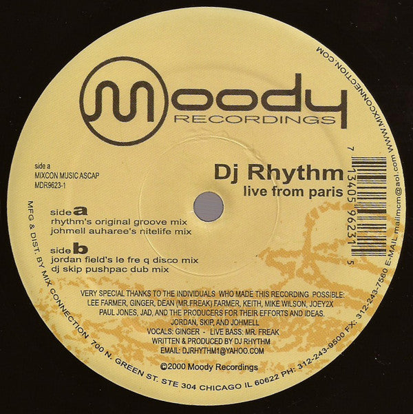 DJ Rhythm : Live From Paris (12")