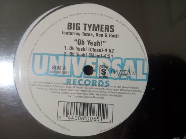 Big Tymers Featuring Tateeze, Boo & Gotti : Oh Yeah! (12")