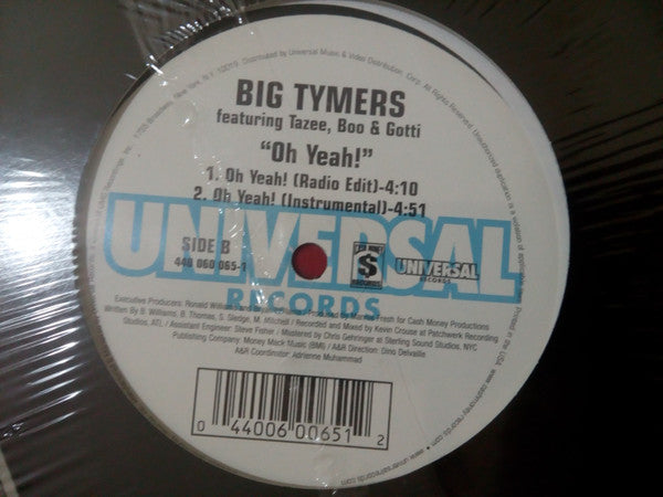 Big Tymers Featuring Tateeze, Boo & Gotti : Oh Yeah! (12")
