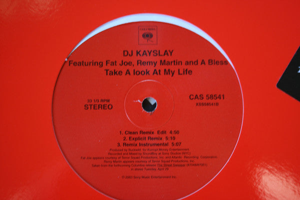 DJ Kay Slay a.k.a. The Drama King : Too Much For Me / Take A Look At My Life (Remix) (12")