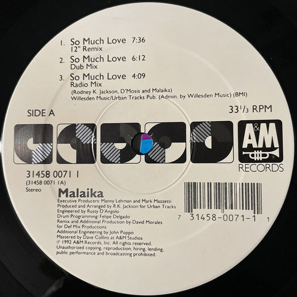 Malaika : So Much Love (12")