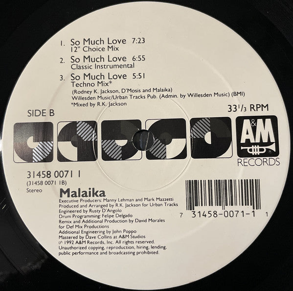 Malaika : So Much Love (12")