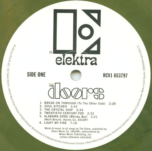 The Doors : The Doors (LP, Album, Mono, Gre + 7", EP, Cle + Club, RE, RM,)