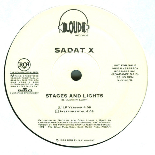 Sadat X : Hang 'Em High / Stages And Lights (12", Promo)