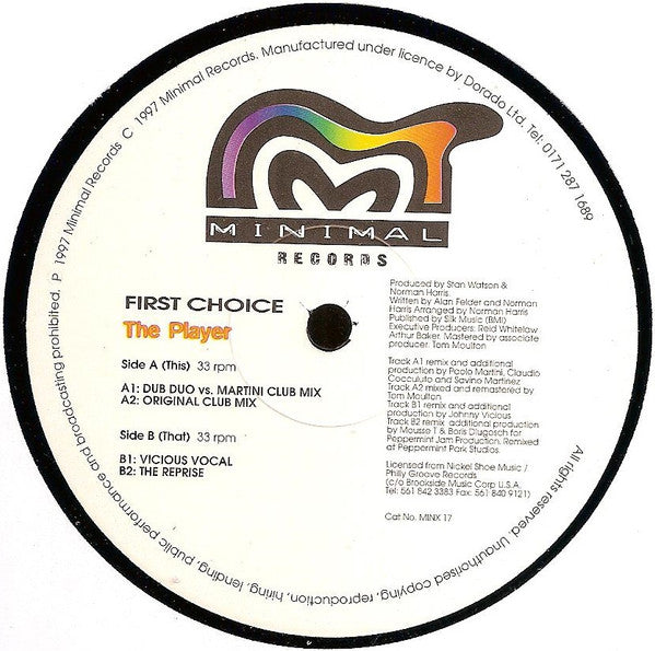 First Choice : The Player (Remixes) (12")