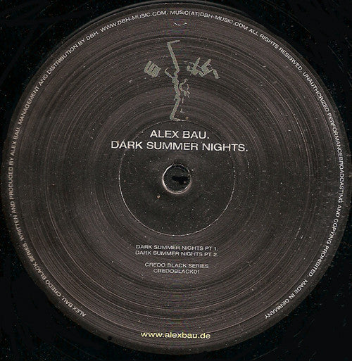 Alex Bau : Dark Summer Nights (12")