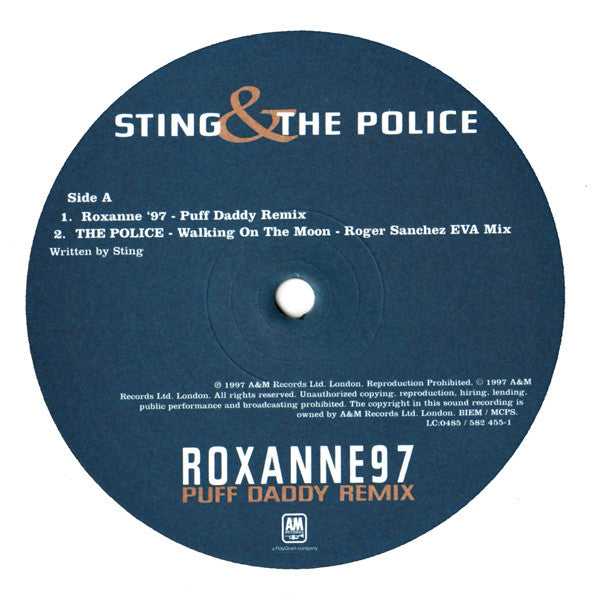 Sting & The Police : Roxanne 97 (Puff Daddy Remix) (12")