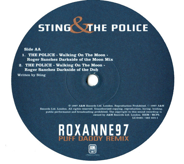 Sting & The Police : Roxanne 97 (Puff Daddy Remix) (12")