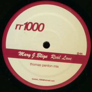 Mary J. Blige : Real Love (Thomas Penton Mix) (12", Ltd, Unofficial)