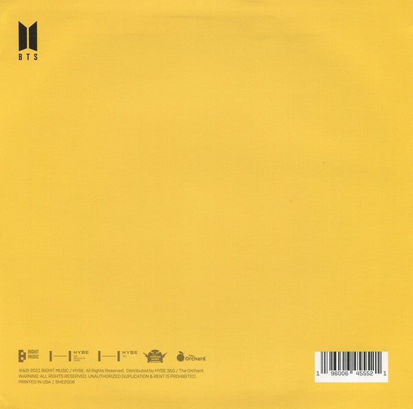 BTS (4) : Butter (7", S/Sided, Single, Ltd)