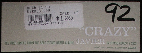 Javier Colon : Crazy (12", Promo)