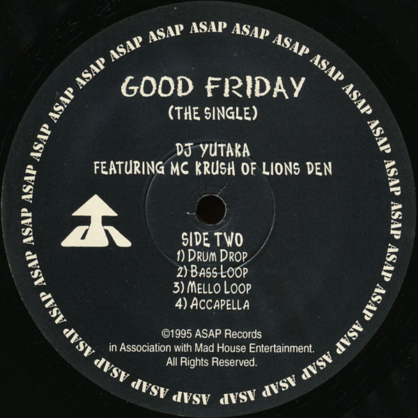 DJ Yutaka featuring MC Krush : Good Friday (12", Single)