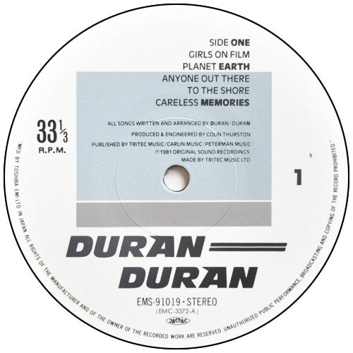 Duran Duran : Duran Duran (LP, Album, Pos)