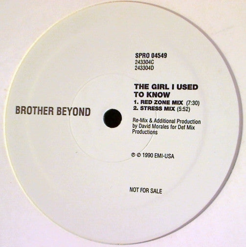 Brother Beyond : The Girl I Used To Know (12", Promo)