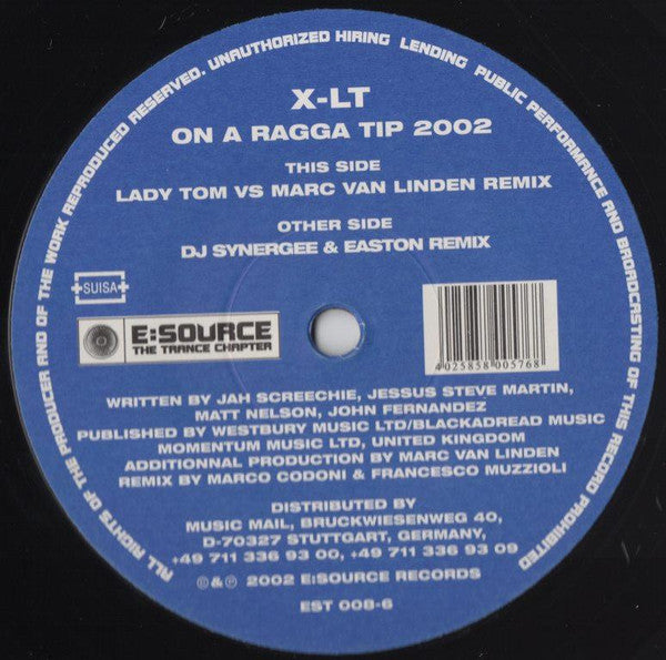 X-LT : On A Ragga Tip 2002 (12")