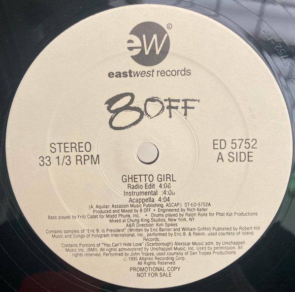 8-Off : Ghetto Girl (12", Single, Promo)