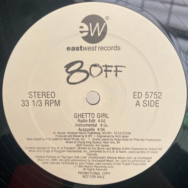 8-Off : Ghetto Girl (12", Single, Promo)