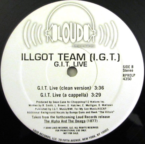I.G.T. : G.I.T. Live (12", Promo)