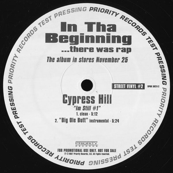 Sean Combs / Cypress Hill : Big Ole Butt / I'm Still #1 (12", Promo, TP)