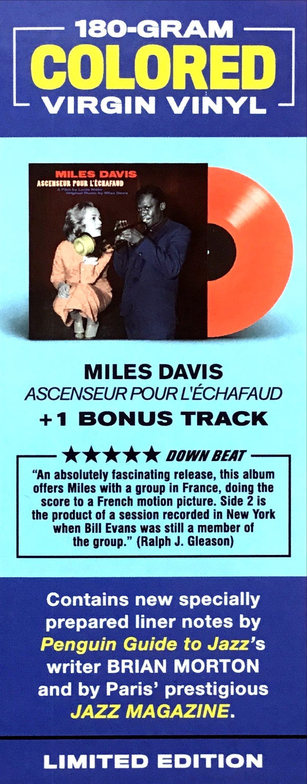 Miles Davis : Ascenseur Pour L'échafaud (Lift To The Scaffold) (LP, Album, RE, Red)