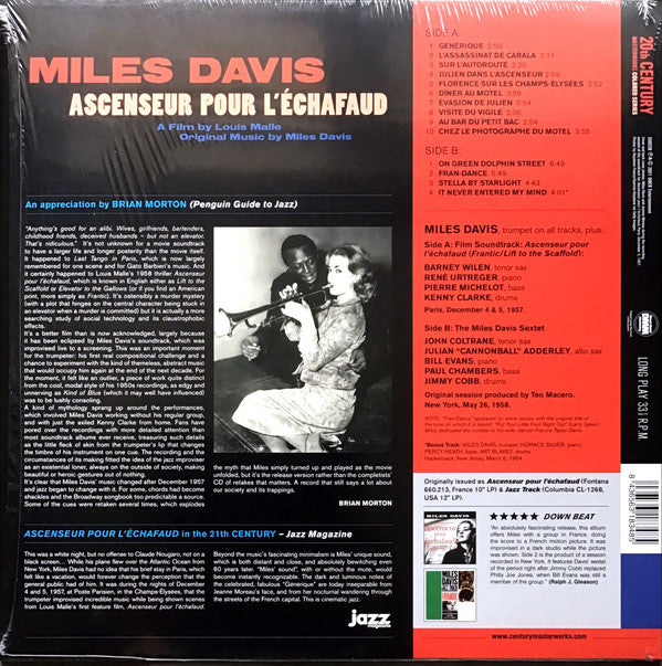 Miles Davis : Ascenseur Pour L'échafaud (Lift To The Scaffold) (LP, Album, RE, Red)